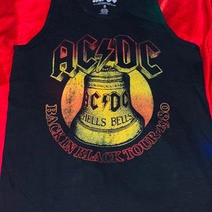 AC/DC 1980 Retro MENS TANK BACK IN BLACK
